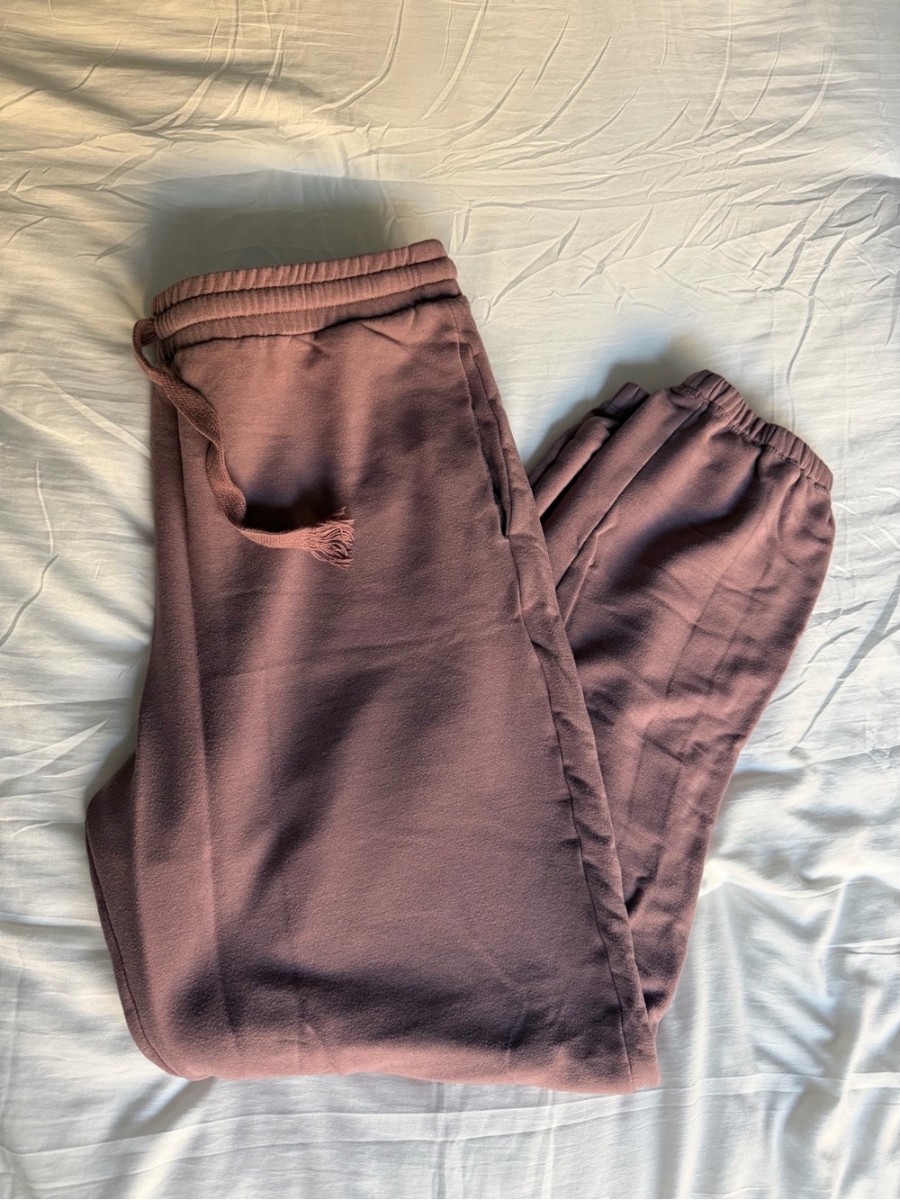 Women's Mauve Drawstring Joggers - Relaxed Fit Sweatpants